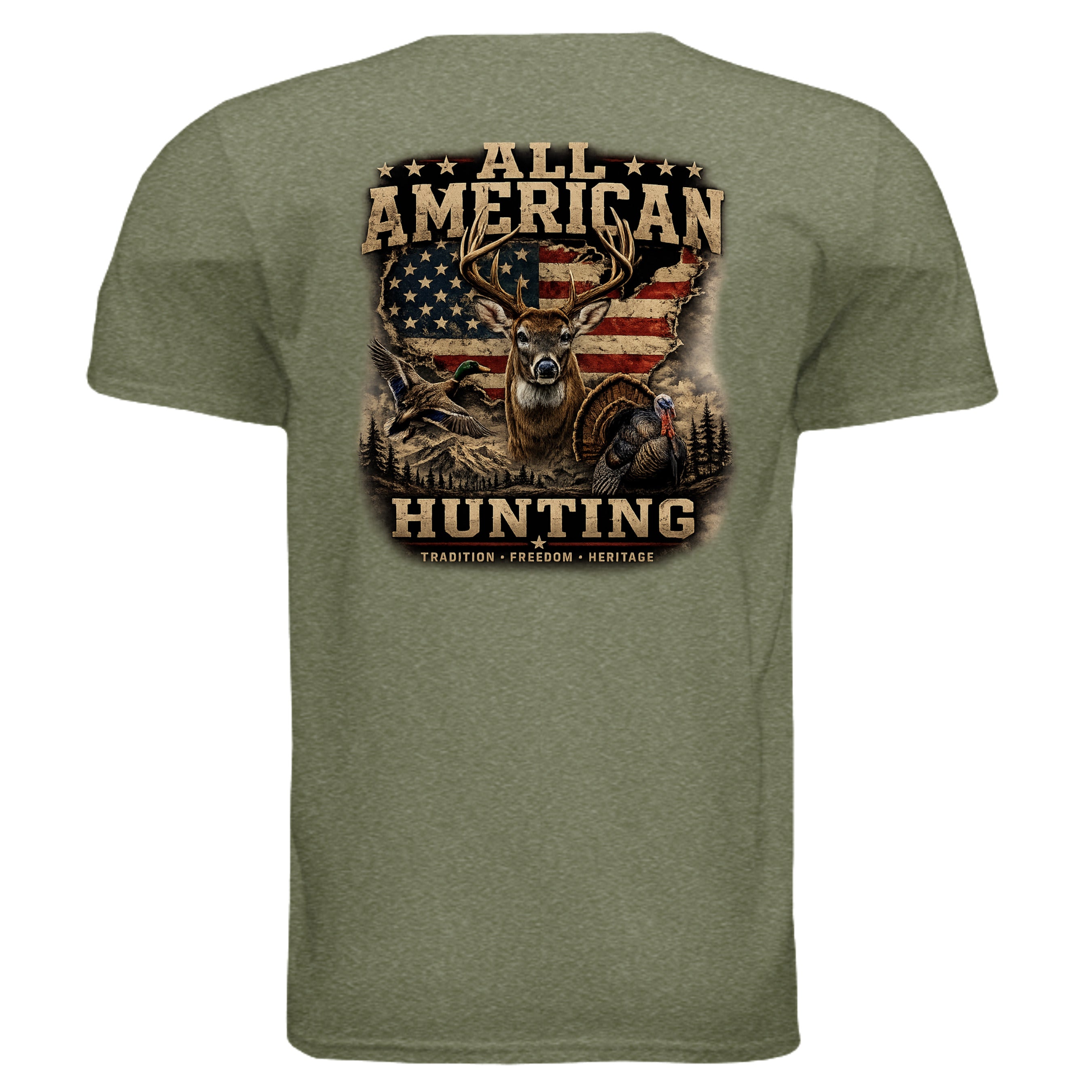 HEATHER MILITARY GREEN - G640 - BACK